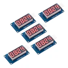 5 Piezas De Modulo Led 4 Digitos Display 7 Segmentos Tm1637