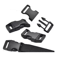 Hebillas Plasticas Curvas 16 Mm - Paracord Buckles - Negro