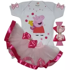 Roupa Fantasia Porquinha Peppa Pig Festa Aniversário Barato