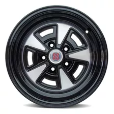 Rodas Opala Ss Aro15 15x7 Ou 15x8 (par) + Bicos Cor Preto Com Diamantado