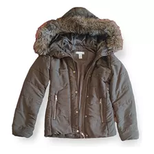 Campera De Abrigo Entallada Importada H&m Con Capucha Mujer