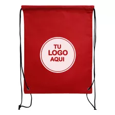 100 Mochilas Tipo Morral Tnt Estampado Personalizadas 