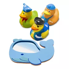 Kit Patinhos Para Banho E Espelho Infantil Comtac Kids 1373