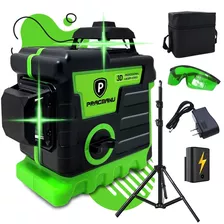 Nível A Laser Automático 360° 3d 12 Linhas Verde + Tripé