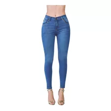 Jeans Pantalón Tiro Alto Stretch Mezclilla Premium Devendi