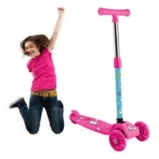 Patinete Infantil 3 Rodas Ajustável Menina E Menino Led Luz