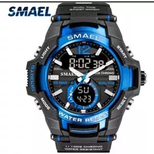 Relógio Smael Esportivo A Prova D'água 50mt Azul!