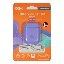Fone De Ouvido Candy Tws Bluetooth 5.0 Free Oex Tws11 Lilas