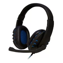 Headset Gamer Hs206 Ajustável Usb Preto E Azul Cabo 2m Oex