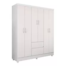 Guarda Roupas Casal 6 Portas Flash Branco Demobile