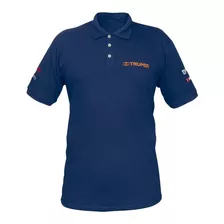 Playera Tipo Polo Azul, Para Caballero, Talla Ch, Truper