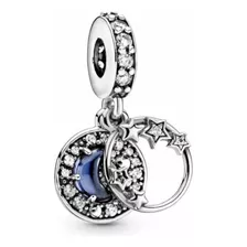 Charm Pandora Colgante Luna Creciente Y Estrellas Cielo Noct