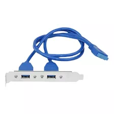 Extensor Usb 3.0 Rabicho Para Painel Traseiro Slot 45cm Azul