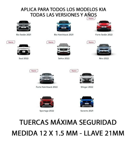 Birlos De Seguridad Kia Sportage Ex Galaxy Lock Foto 5