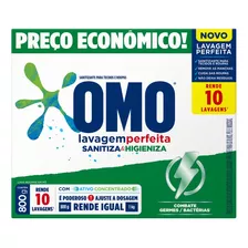 Sabão Em Pó Lavagem Perfeita Sanitiza & Higieniza 800g Omo