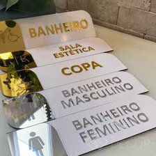 Placa Identificação Sinalização 3d Porta Personalizada 1unid