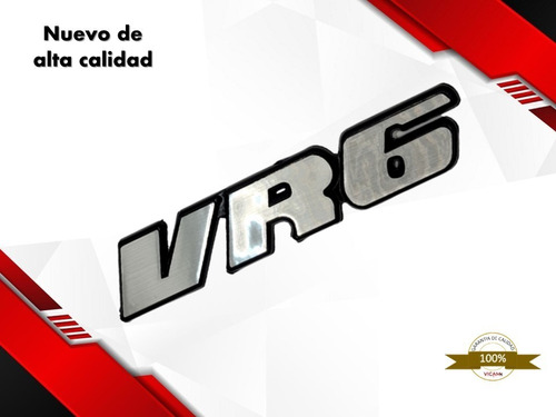 Emblema Para Cajuela Volkswagen Vr6 Jetta Golf A2 A3 Plata Foto 4