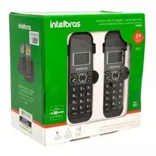 Kit 2 Telefones Sem Fio (1base+1ramal) Intelbras Ts5122 Novo