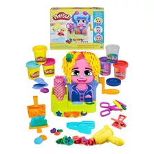 Massinha Play-doh Hair Stylin Salon Cabelos Coloridos Estilo