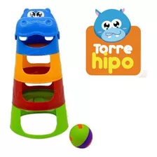 Brinquedo Torre Hipopotamo Infantil Educativo Jp Brink