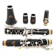 Clarinete Moresky Em Baquelite Si Bemol 17 Chaves Cromadas