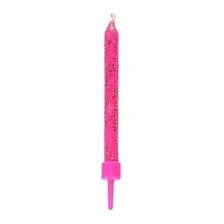 Velas De Brillo De Cumpleaños Wilton - Pink (juego De 10)