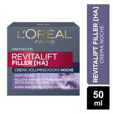 Crema Facial Loreal Paris Anti-arrugas Filler Ha Noche 50ml Tipo De Piel Todo Tipo De Piel