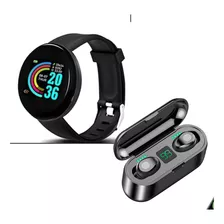 Combo Auricular Bluetooth Y Reloj Smart Bracelet D18 