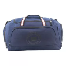 Bolso Viaje Deportivo Urbano Reforzado Wilson Gym Bolsillo Color Azul Liso