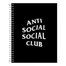 Caderno Escolar Anti Social 10 Matérias 160 Folhas