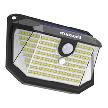 Foco Solar Maxwell 178 Led Exterior Pared Unitario + Sensor