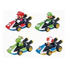 Set Mario Kart 4 Vehículos A Escala 1/43 De Impulso Original