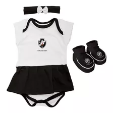 Body Vestido De Bebê Com Pantufa Do Vasco