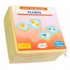 Brinquedos Educativo Jogo Da Memória Plural E Singular 40pçs