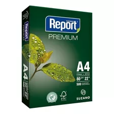 Resma Papel Report A4 80gr Premium X 500 Hojas Microcentro Color Blanco