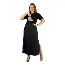 Vestido Amamentação Longo Cores Premium Gestante Evangélico