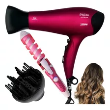 Secador De Cabelo Profissional 2100w + Modelador 2 Em 1 220v