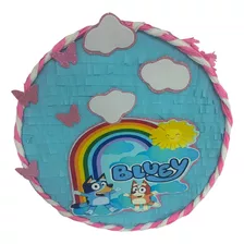 Piñata Redonda Bluey Y Bingo 40 Cm