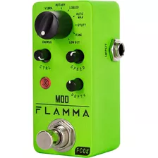 Pedal De Efectos Flamma, P/ Guitarra, 3 En 1, Verde