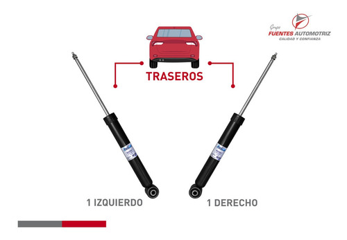 Kit 2 Amortiguador Gas Trasero Izq Der Vw Jetta 2012 2013 Foto 2