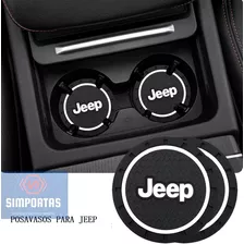 Posa Vasos Goma 7cm Diámetro Logo Jeep X 2 Unidades Santiago