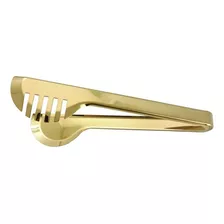 Pegador De Massa Salada Pinça Para Churrasco Inox Dourado