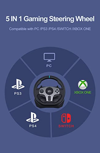 Pxn V9 Gaming Racing Steering Wheel, 270/900 Car Simulation Foto 3