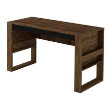 Mesa Para Escritório Me4146 Nogal/preto - Tecno Mobili