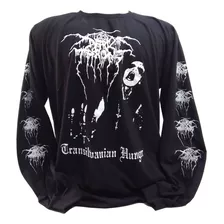 Camiseta Darkthrone Transilvanian Hunger Manga Longa.black