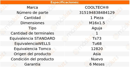 (1) Bulbo Indicador Temperatura Excel 1.5l 4 Cil 86/87 Foto 2