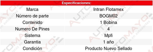 Bobina Ignicion Geo Storm 1.8l L4 92 Al 93 Intran Foto 3