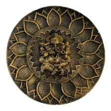 Incensário Redondo Com Mandala De Ganesha 10cm
