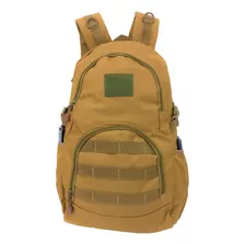 Mochila Táctica Militar Backpack Campismo Molle Lisa Color Camello