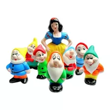 Branca De Neve Com 7 Anões Jardim Decorativos Cerâmica Casa